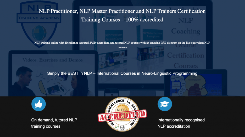 NLP Training courses online - the full series at Excellence Assured
